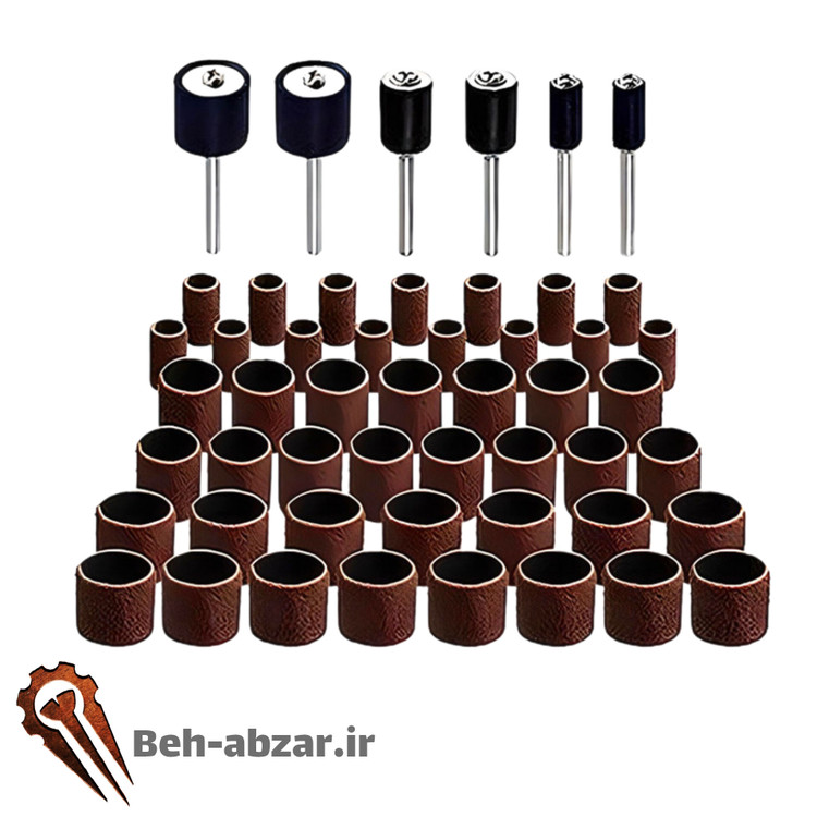 سنباده و لاستیک حلقوی ( ست ۵۱ عددی )
