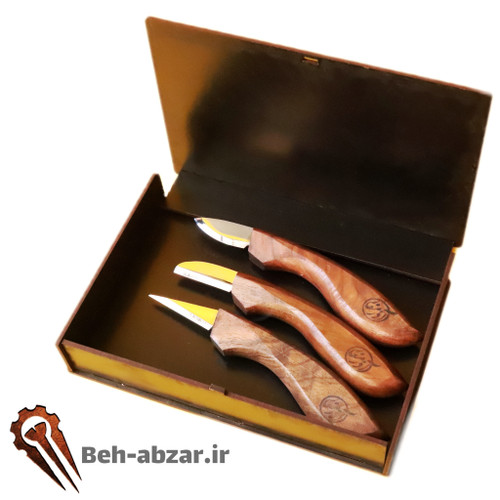 ست ۳ تایی چاقو پیکرتراشی آذرمغار